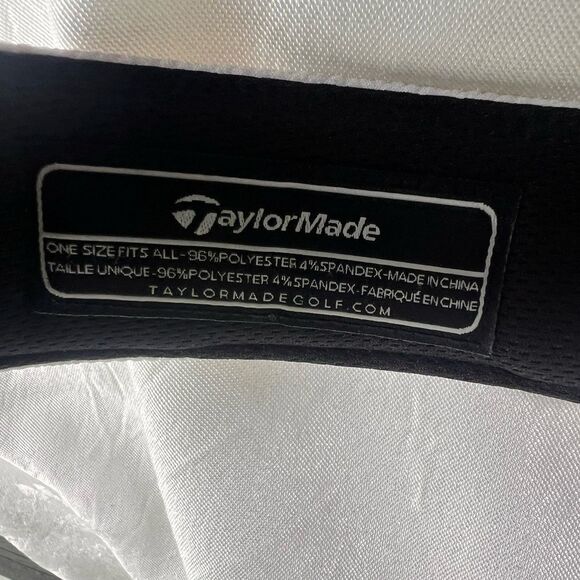 Mens Taylor Made R11 Penta Golf Visor Adjustable Back Black Embroidered - Picture 6 of 6